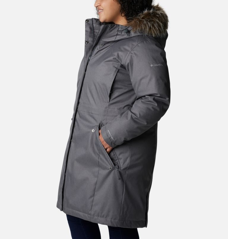 Jachete Parka Columbia Juniper Ridge Omni-Heat Infinity Down Dama Gri Inchis | Plus Size NI9QMAZS0